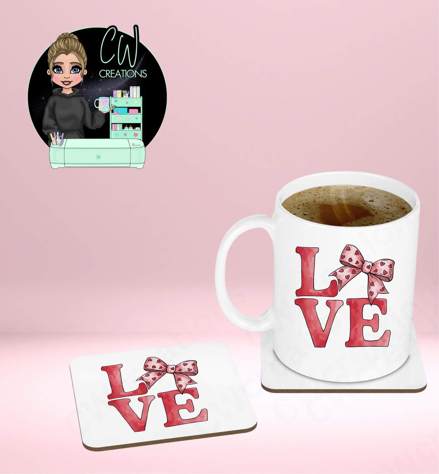 Valentines Love Mug & Coaster Set