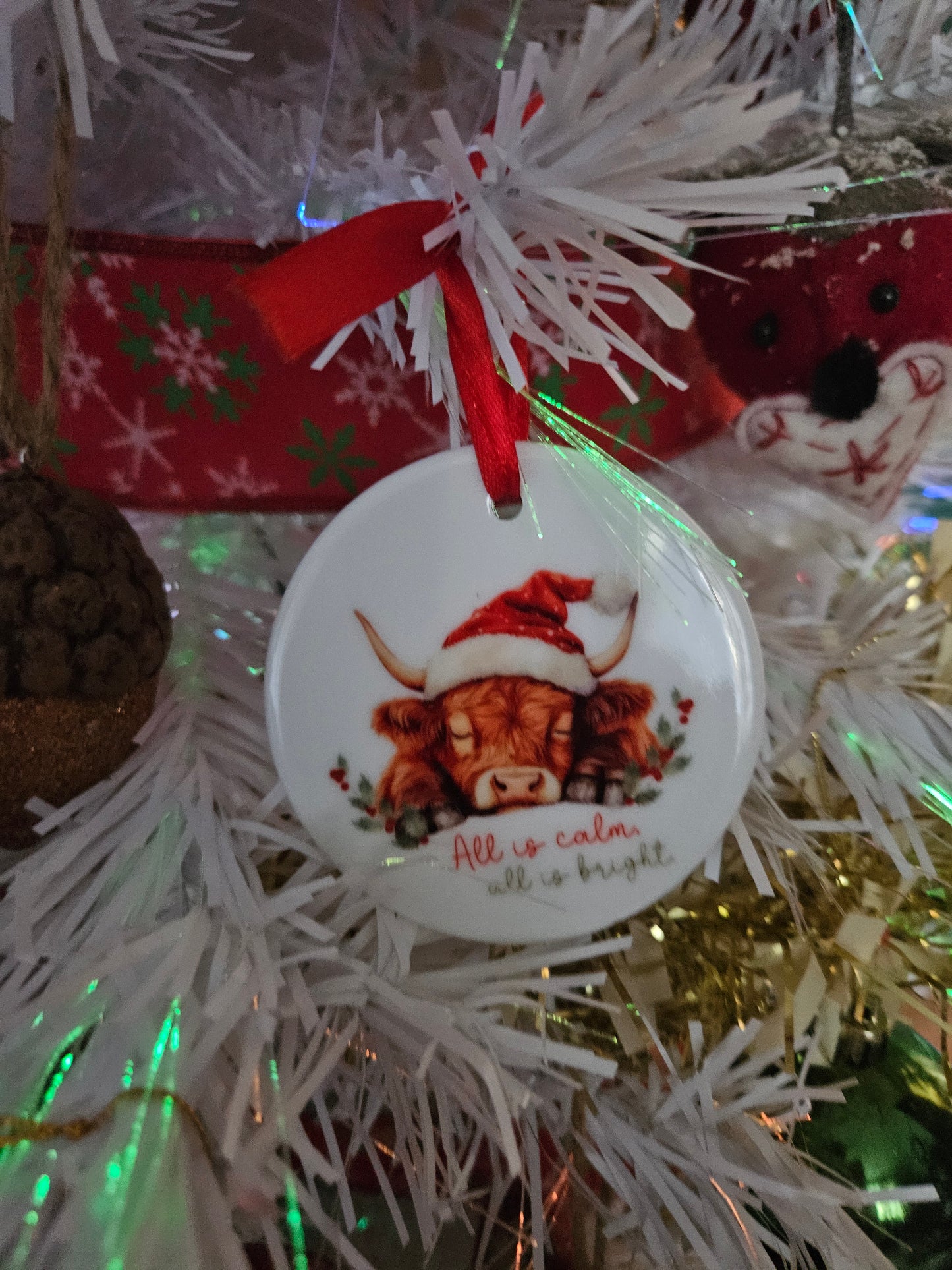 Highland Cow Christmas Decoration