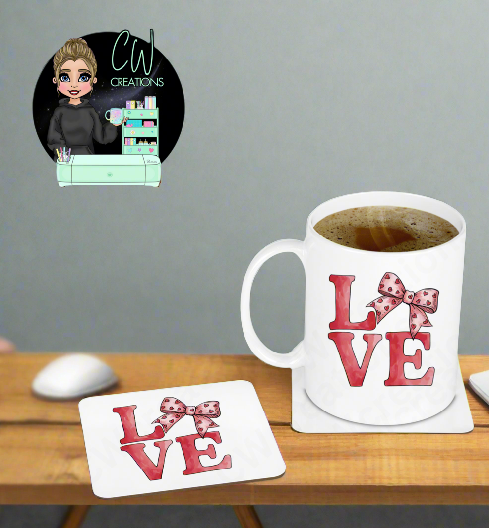 Valentines Love Mug & Coaster Set