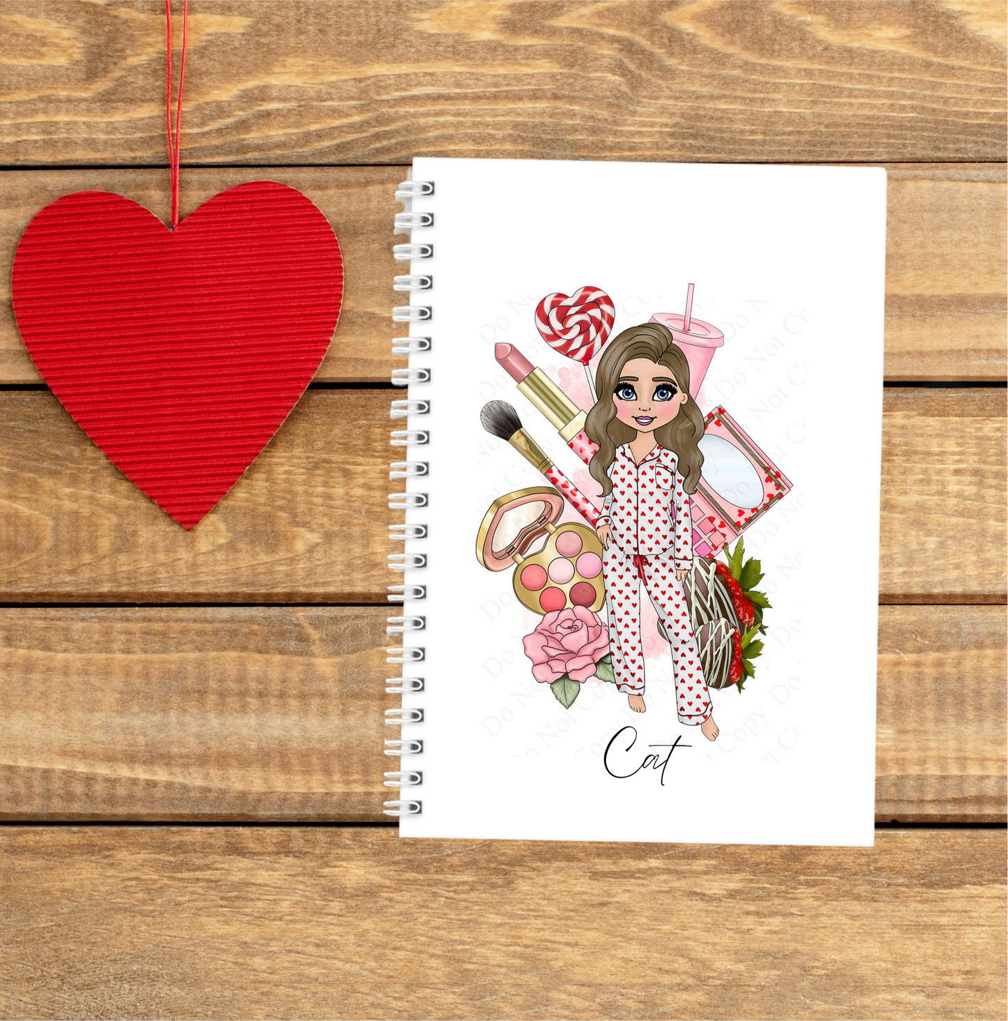 Valentine’s Pyjama Doll Personalised Notebook