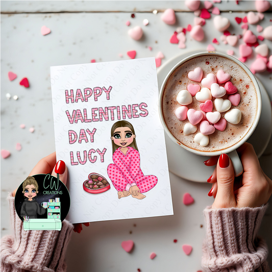 Valentine’s Doll Onesie Card