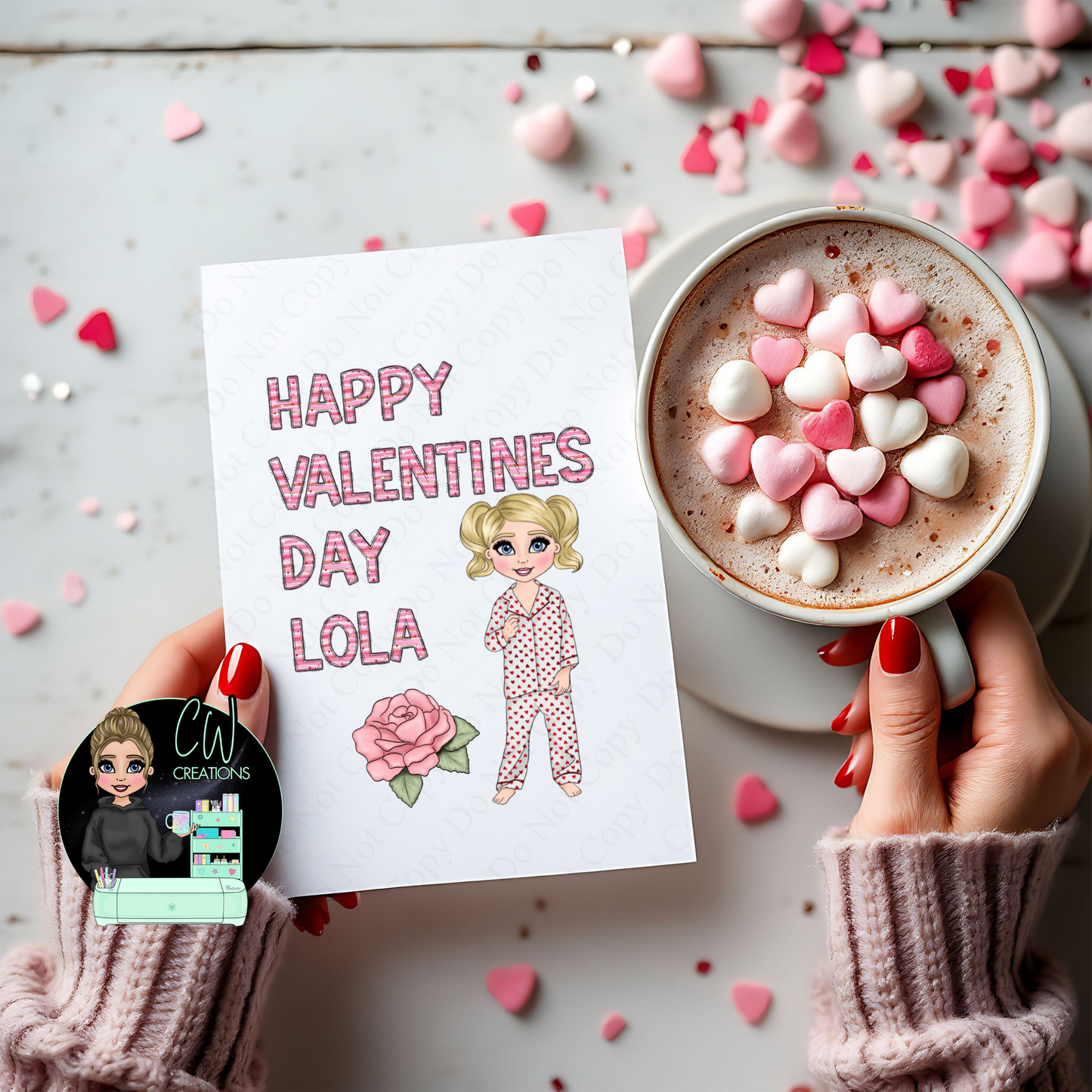 Valentine’s Doll Card