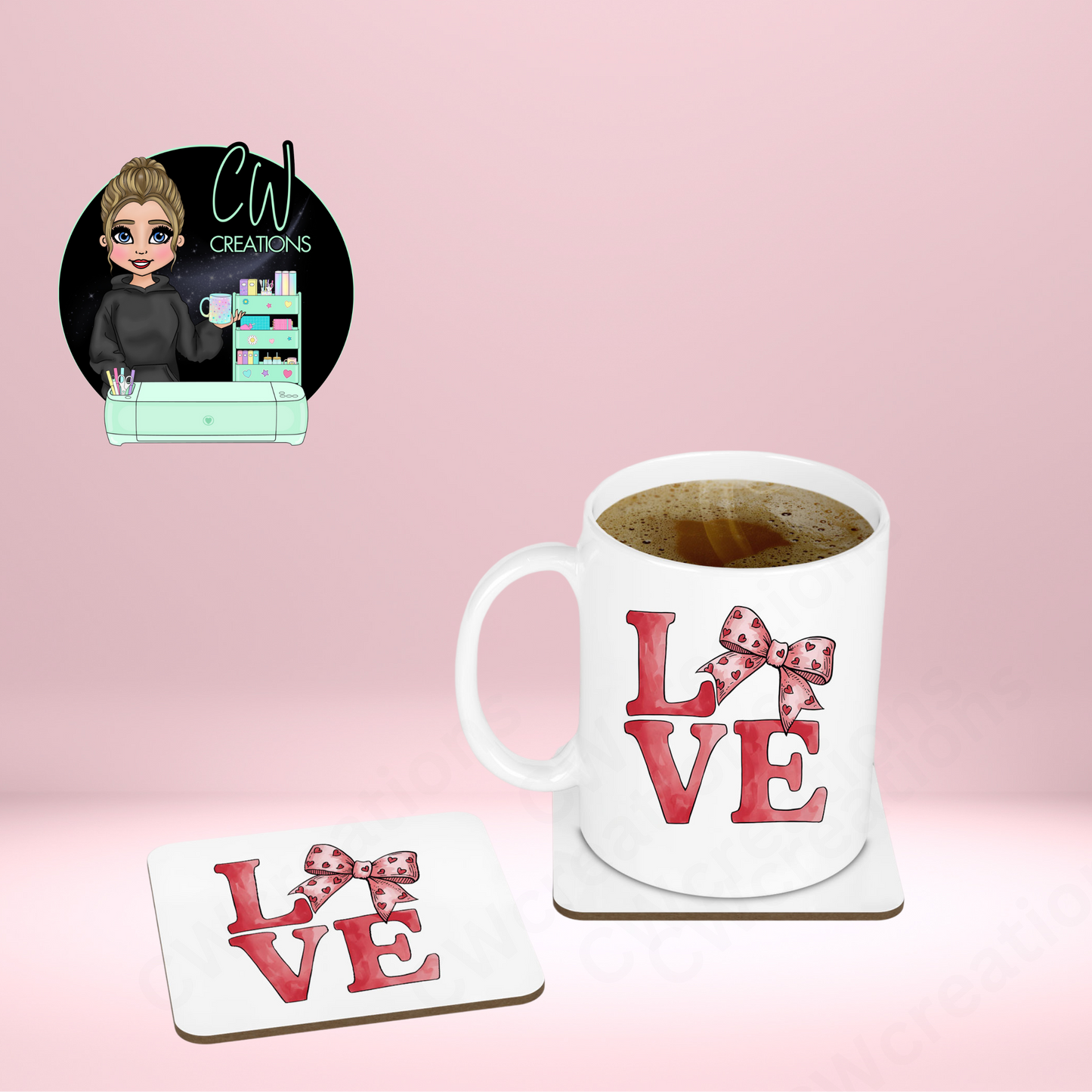 Valentines Love Mug & Coaster Set