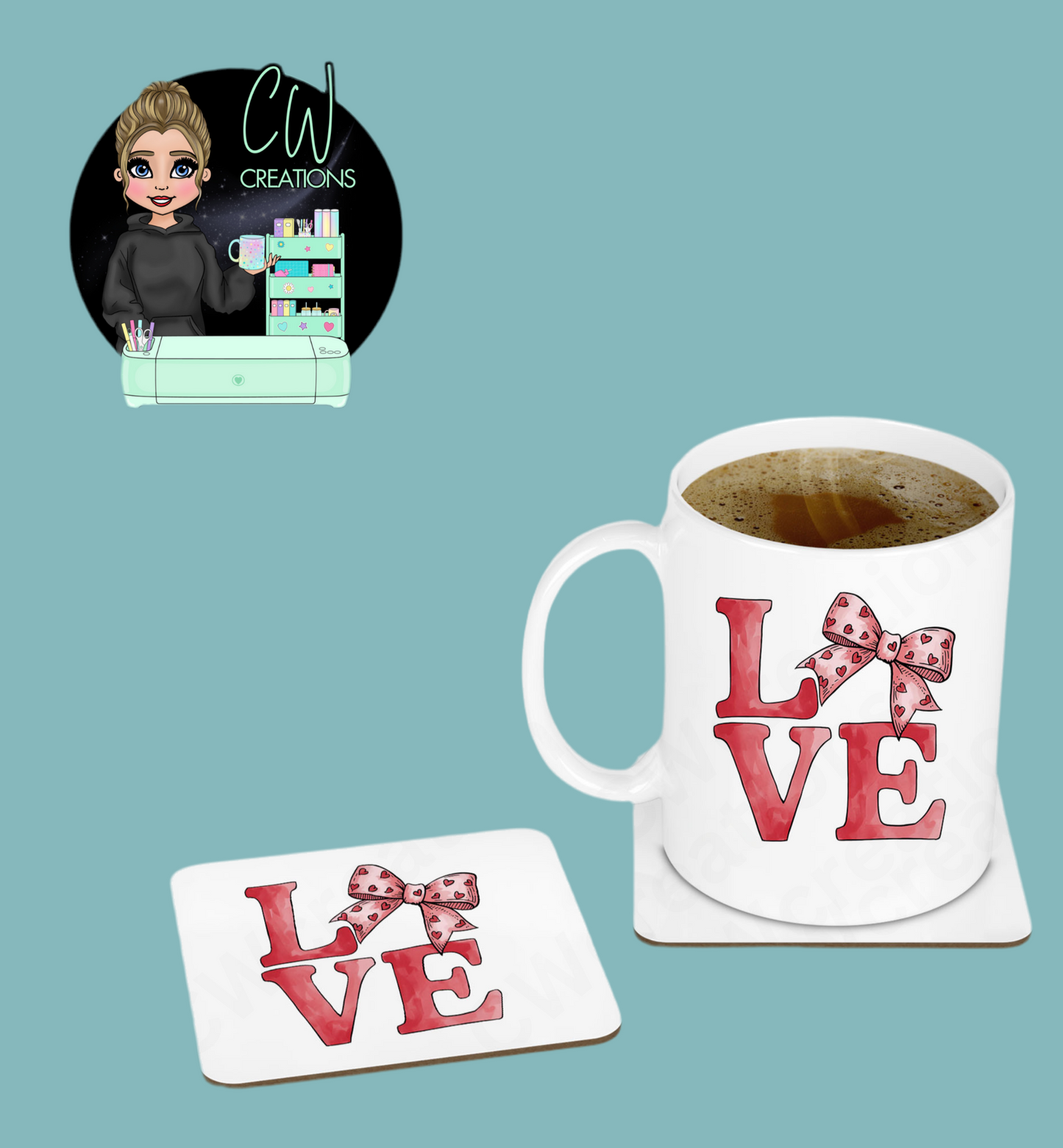 Valentines Love Mug & Coaster Set