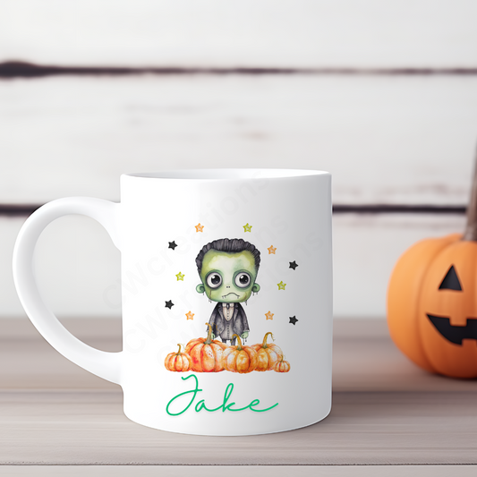 Halloween Mug Skeleton Vampire Frankenstein