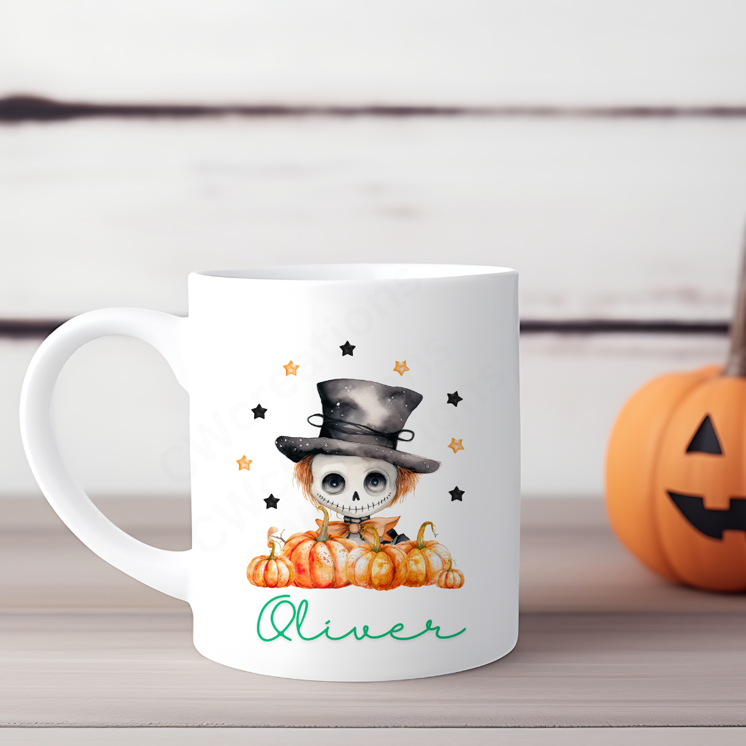 Halloween Mug Skeleton Vampire Frankenstein