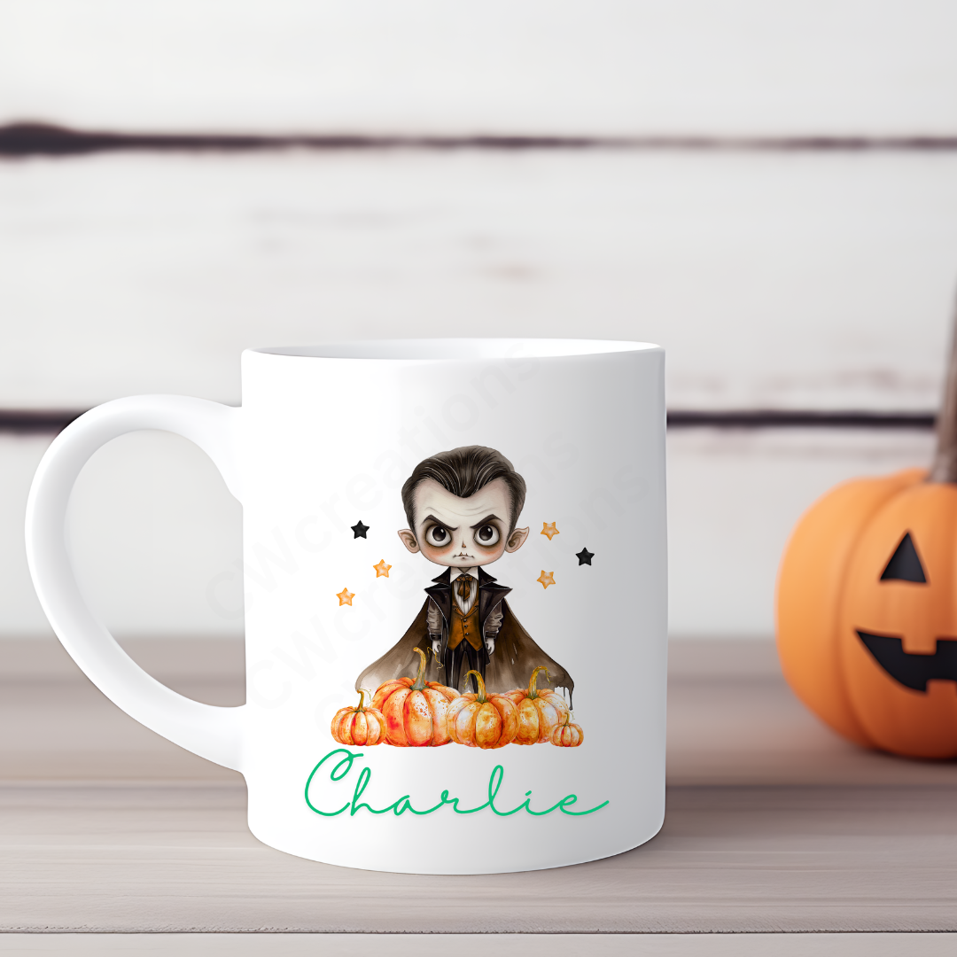 Halloween Mug Skeleton Vampire Frankenstein