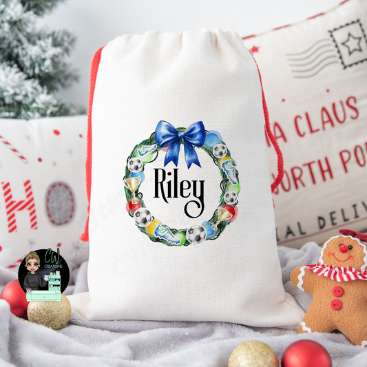 Personalised Football Christmas Sacks