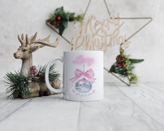 Sleigh Girl Sleigh Disco Ball Mug