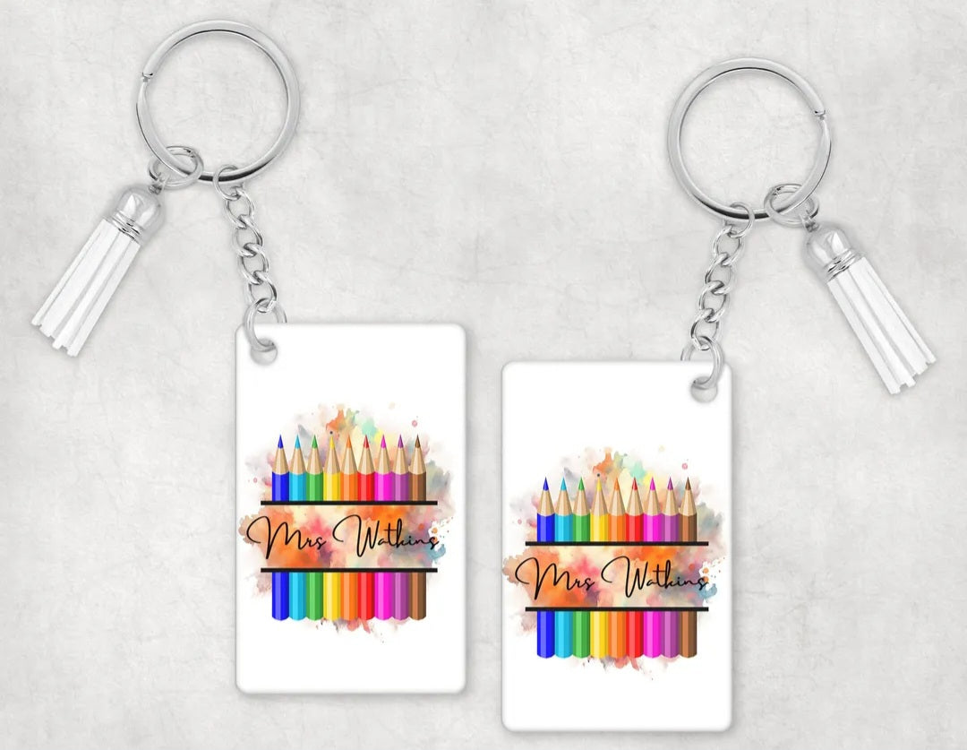 Personalised Teacher Keyring