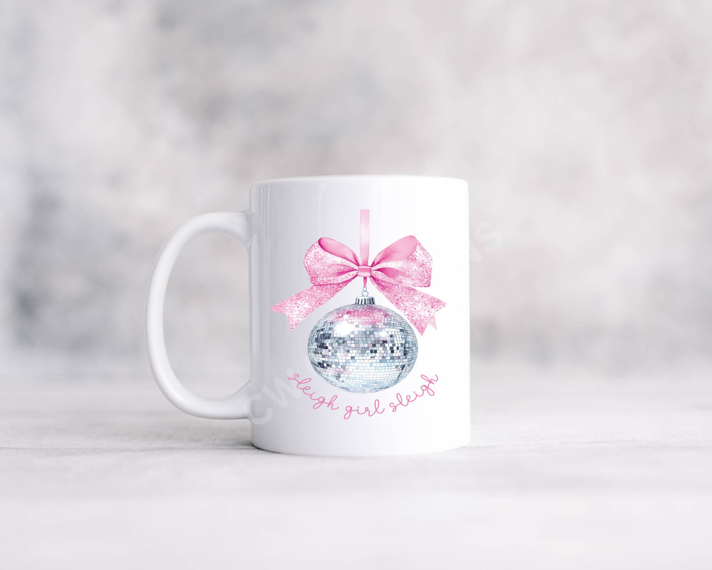 Sleigh Girl Sleigh Disco Ball Mug