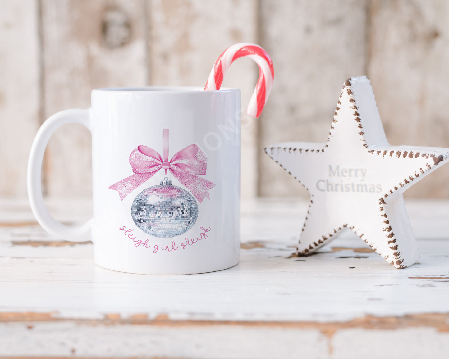 Sleigh Girl Sleigh Disco Ball Mug